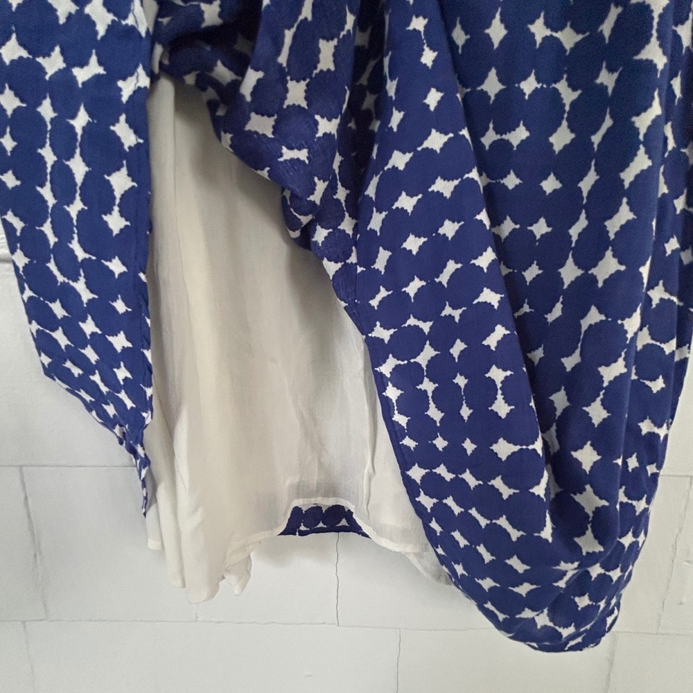 Boden Blue White Geometric Sleeveless Pocket Dress Size 8 - Picture 7 of 10